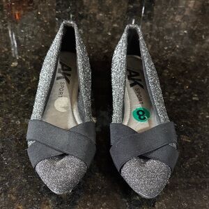 Anne Klein Sport Silver and Black Flats